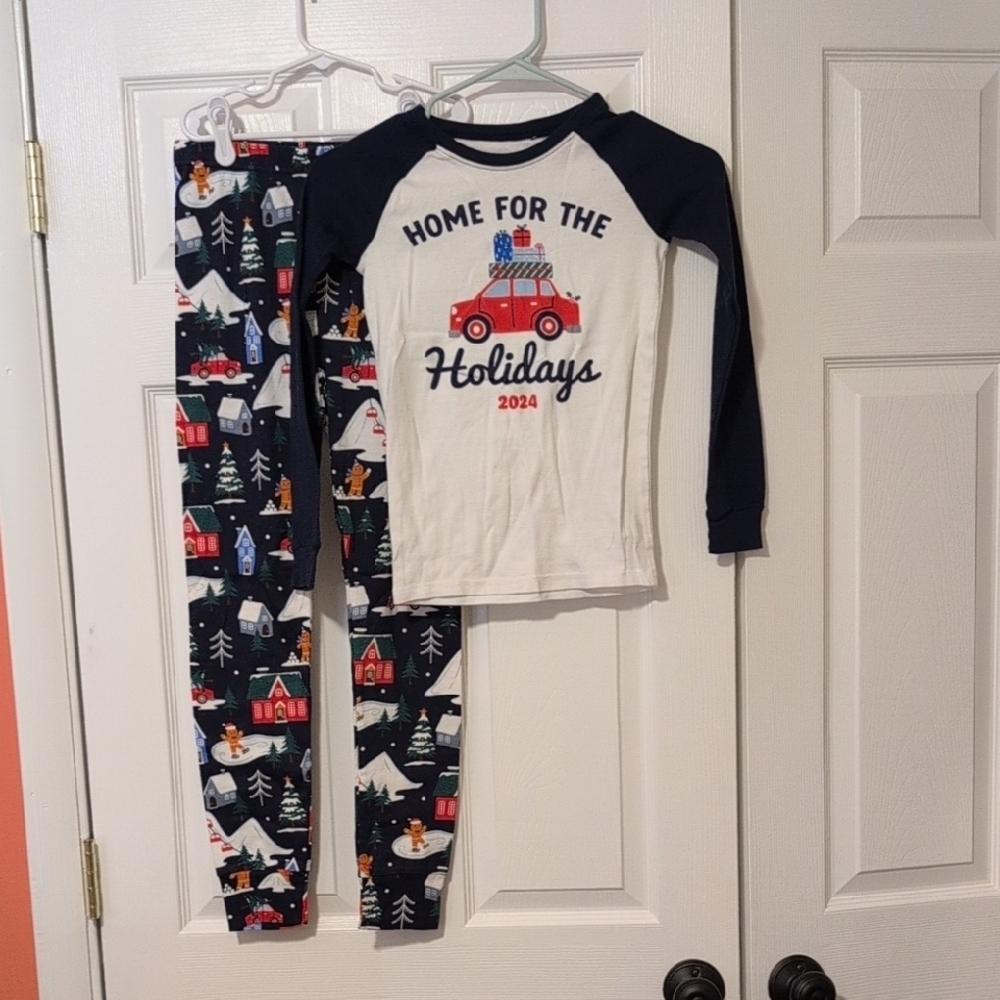 Children's Place Kids Christmas Home For  The Holidays Pajama 2 Set Bundle
